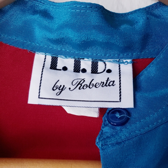 Vintage 80's Blouson Midi Dress 7/8 Turquoise - Picture 11 of 12